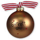 Merry Merry Wreath Glass Christmas Ornament Image 2 of 3